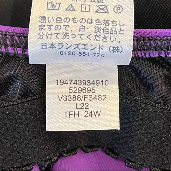 Land’s End One-Piece Swimsuit Scoop Neck Soft Cup Sporty Size 24W - Picture 11 of 12